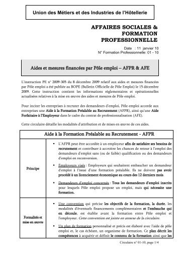 Aides et mesures financÃ©es par PÃ´le emploi