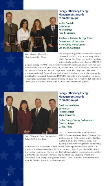 FEMP Year in Review 2003 - EERE - U.S. Department of Energy