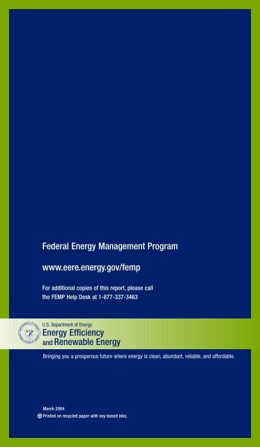 FEMP Year in Review 2003 - EERE - U.S. Department of Energy