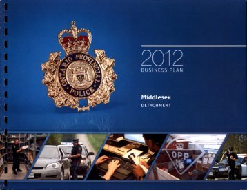 Middlesex OPP 2012 Business Plan - Municipality Of Thames Centre