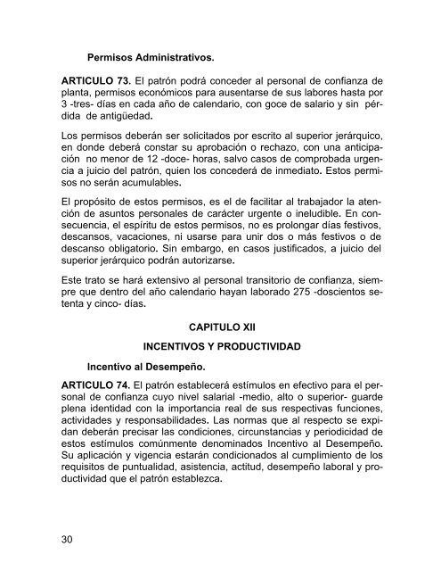 Reglamento Personal de Confianza - Pemex
