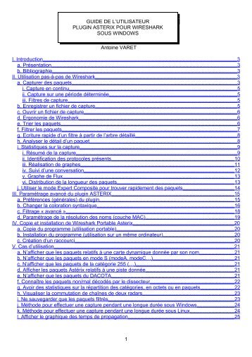 GUIDE DE L'UTILISATEUR PLUGIN ASTERIX POUR WIRESHARK ...