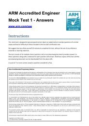 ARM Accredited Engineer Mock Test 1 - Answers