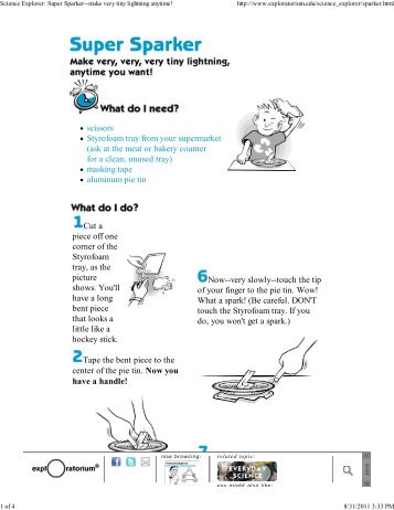 Science Explorer: Super Sparker--make very tiny lightning anytime!