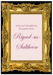 Riyad-us-Saliheen(Selected ahadith for Ramadan) - AlHuda Sisters