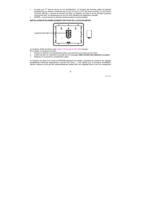 Consulter le Manuel - Lacrosse Technology