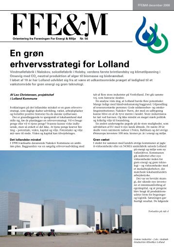 En grøn erhvervsstrategi for Lolland - Energiforum Danmark