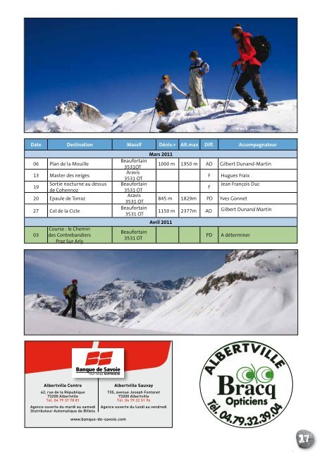 Suivant Sa Voie nÂ°74 - Club Alpin Francais - Albertville - Free