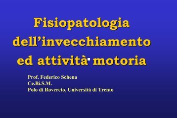 fisiologia dell'invecchiamento