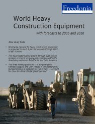 World Heavy Construction Equipment - The Freedonia Group