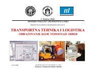 TRANSPORTNA TEHNIKA I LOGISTIKA - Katedra za transportnu ...