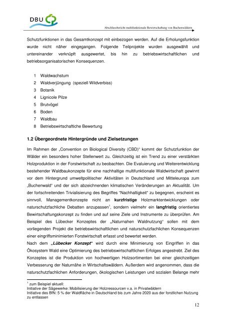 Abschlussbericht zum Projekt Nutzung ökologischer ... - Index of