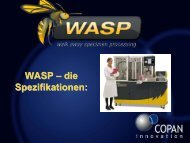 WASP – die Spezifikationen: WASP –– die ... - Mast Diagnostica