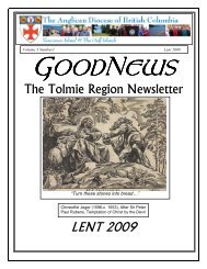 GOOD NEWS Lent 2009 - St. Luke's Anglican Church