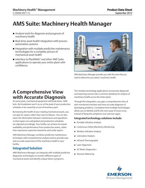 Machinery Health Manager - Emerson Process Management