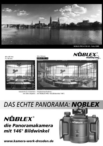 NEU NOBLEX 150 FS Flyer - KAMERA WERK DRESDEN GmbH