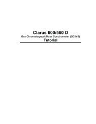 Clarus 600/560 D GC/MS Tutorial - PerkinElmer