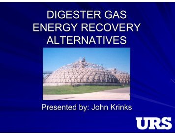 DIGESTER GAS ENERGY RECOVERY ALTERNATIVES
