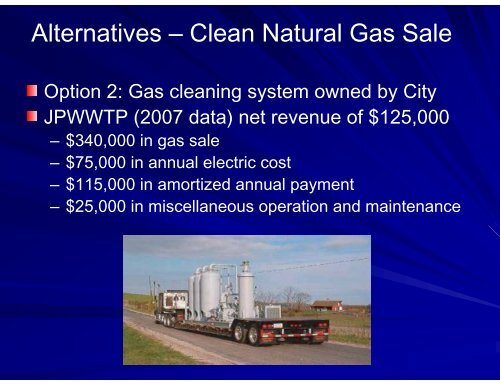 DIGESTER GAS ENERGY RECOVERY ALTERNATIVES