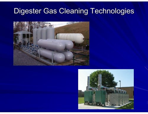 DIGESTER GAS ENERGY RECOVERY ALTERNATIVES
