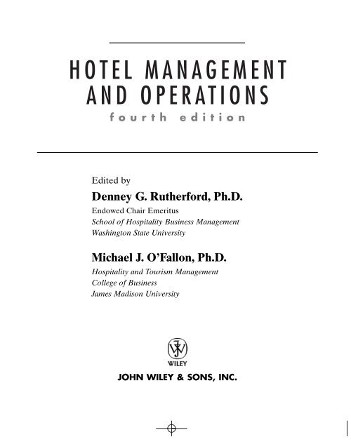 Four Seasons Hotel Organizational Chart