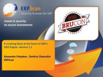 A crushing blow at the heart of SAP's J2EE Engine_BRUCON