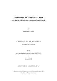 Thesis - North African Church - South African Theological Seminary