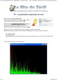 TP : visualisation spectrale du son - Programmation ... - resoo.org