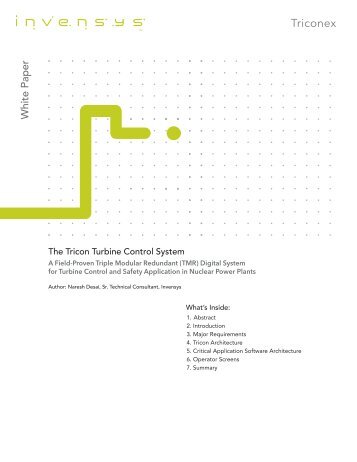 The Tricon Turbine Control System - Invensys