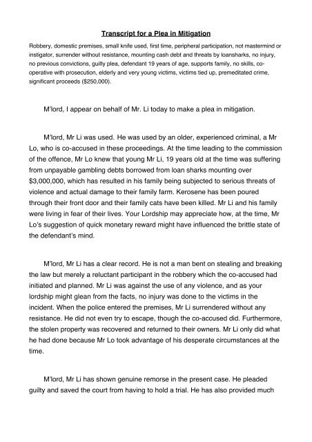 2007 Pcll Mitigation Plea Viperfusion