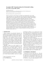 Secondary IMC formation induced by Kirkendall voiding in ... - KAIST