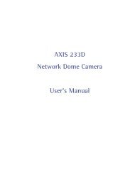 AXIS 233D Network Dome Camera User's Manual - S.D.S. Security Ltd