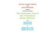 sri purandara dasa & sri thyagaraja music festival - Sri Siva Vishnu ...