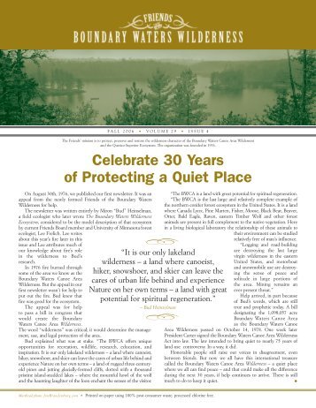 Fall 2006 - Friends of the Boundary Waters Wilderness
