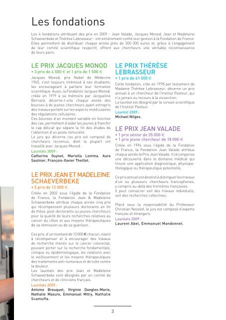 Fondation 12 pages 210x297 Prix mÃ©dicaux.indd - Fondation de ...