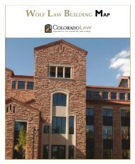 WOLF LAW BUILDING MAP - Colorado Law