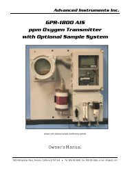 GPR-1800 AIS ATEX Trace PPM Oxygen Analyzer - Advanced ...