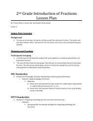2nd Grade Introduction of Fractions Lesson Plan