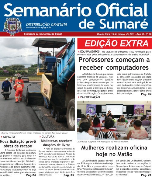 SemanÃ¡rio Oficial - Prefeitura Municipal de SumarÃ© - Governo do ...