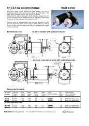 Industrial DC Servo Motor M600 Series datasheet - Mclennan Servo ...