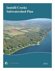 Innisfil Creeks Subwatershed Plan 2012 - Lake Simcoe Region ...