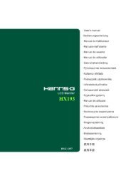 TABLE OF CONTENTS - Hannspree