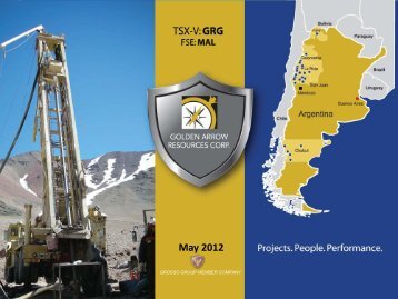 May 2012 - Golden Arrow Resources Corporation