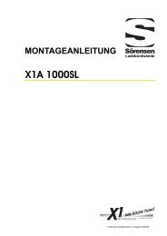 Montageanleitung X1A 1000SL - Sörensen
