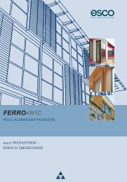 ferro-wic - esco | Metallbausysteme - esco Metallbausysteme GmbH