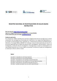 REGISTRO NACIONAL DE INVESTIGACIONES EN SALUD (ReNIS ...