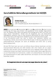 Ganzheitliche Behandlungsmethode bei AD(H)S ... - Drogerie Aarberg