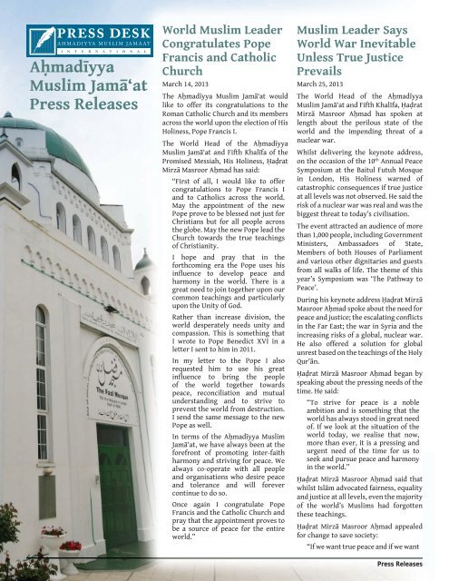 Masjid Baitur Raá¸¥mÄn Vancouver, British Columbia - Ahmadiyya ...