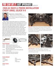 1958-64 RACK & PINION INSTALLATION CHEVY SMALL BLOCK V-8