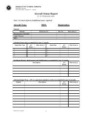 C of A Renewal Status Report - Jamaica Civil Aviation Authority